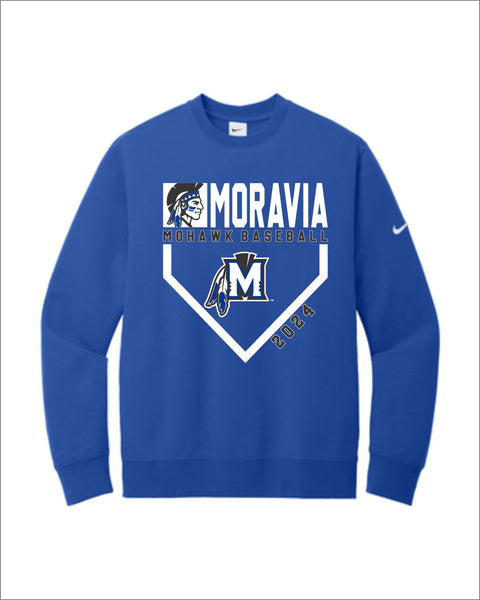 Moravia Baseball Team Nike Crew Sweatshirt