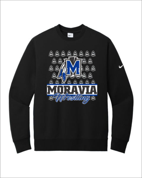 Moravia Boys Wrestling Nike Crew Sweatshirt