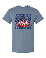Moravia Fall Festival Cotton Tee (Heather Indigo Blue)