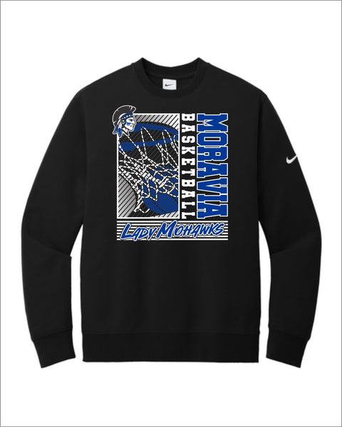 Moravia Girls Basketball Team Nike Crew Sweatshirt