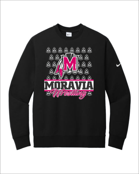 Moravia Girls Wrestling Nike Crew Sweatshirt