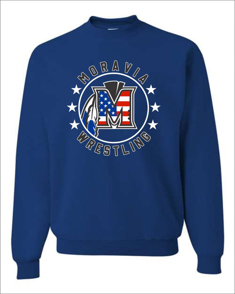 Moravia Wrestling Patriotic Crew Sweatshirt