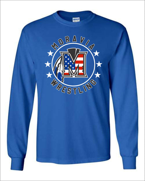 Moravia Wrestling Patriotic Long Sleeve Tee