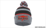 Red Rays Pom Pom Beanie
