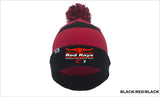Red Rays Pom Pom Beanie