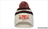 Red Rays Pom Pom Beanie