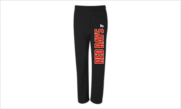 Red Rays Open Bottom Sweatpants